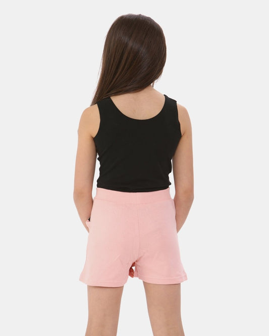 Shell Pink Casual Summer Plain Shorts