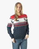 Snowflakes Navy Reindeer Xmas Jumpers