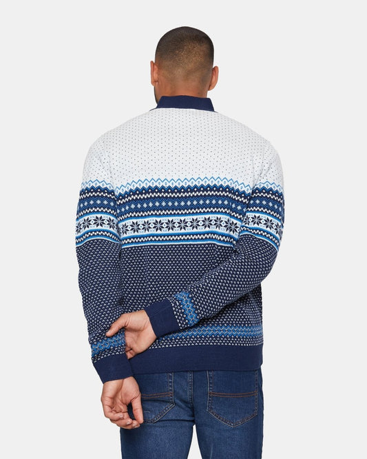 Stag Navy Chunky Knit Christmas Jumper