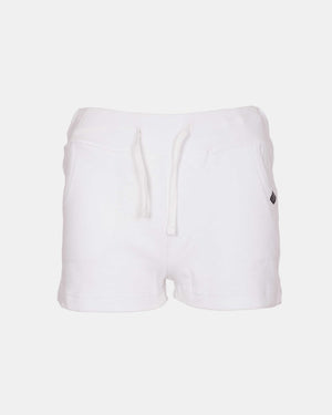 White Casual Summer Plain Shorts