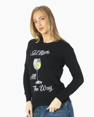 Women Gingle Black Christmas Jumper