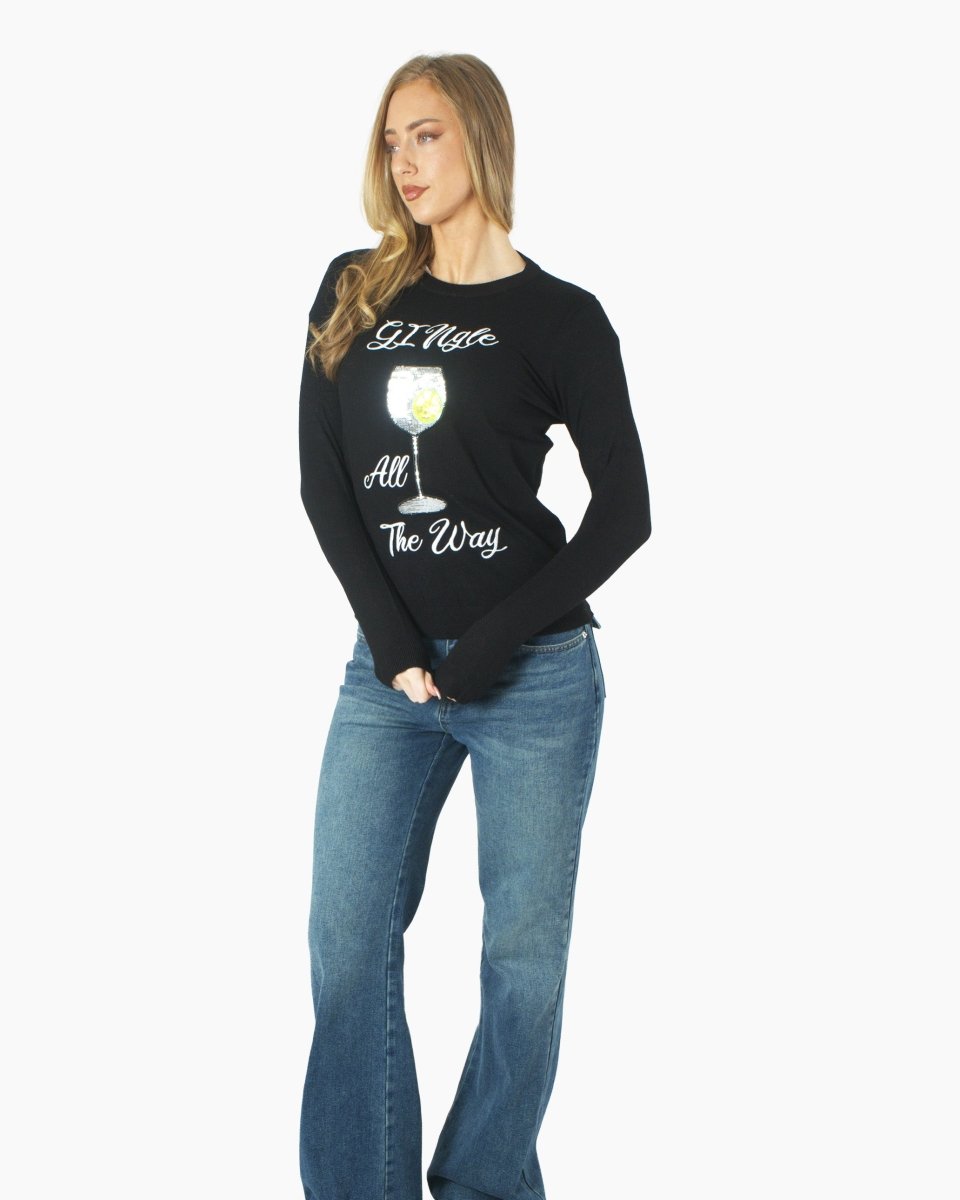 Women Gingle Black Christmas Jumper