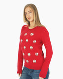Women Pudding Red Christmas Jumper