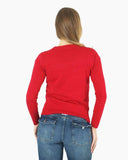 Women Reindeer Stars Red Jumper