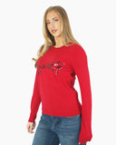 Women’s Christmas Red Sequin Sparkle Jumper