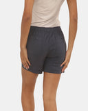 Womens Navy Cotton Shorts with Pockets