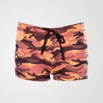 Image 1 of Girls Camo Print Hot Pants Shorts of color Coral from Noroze