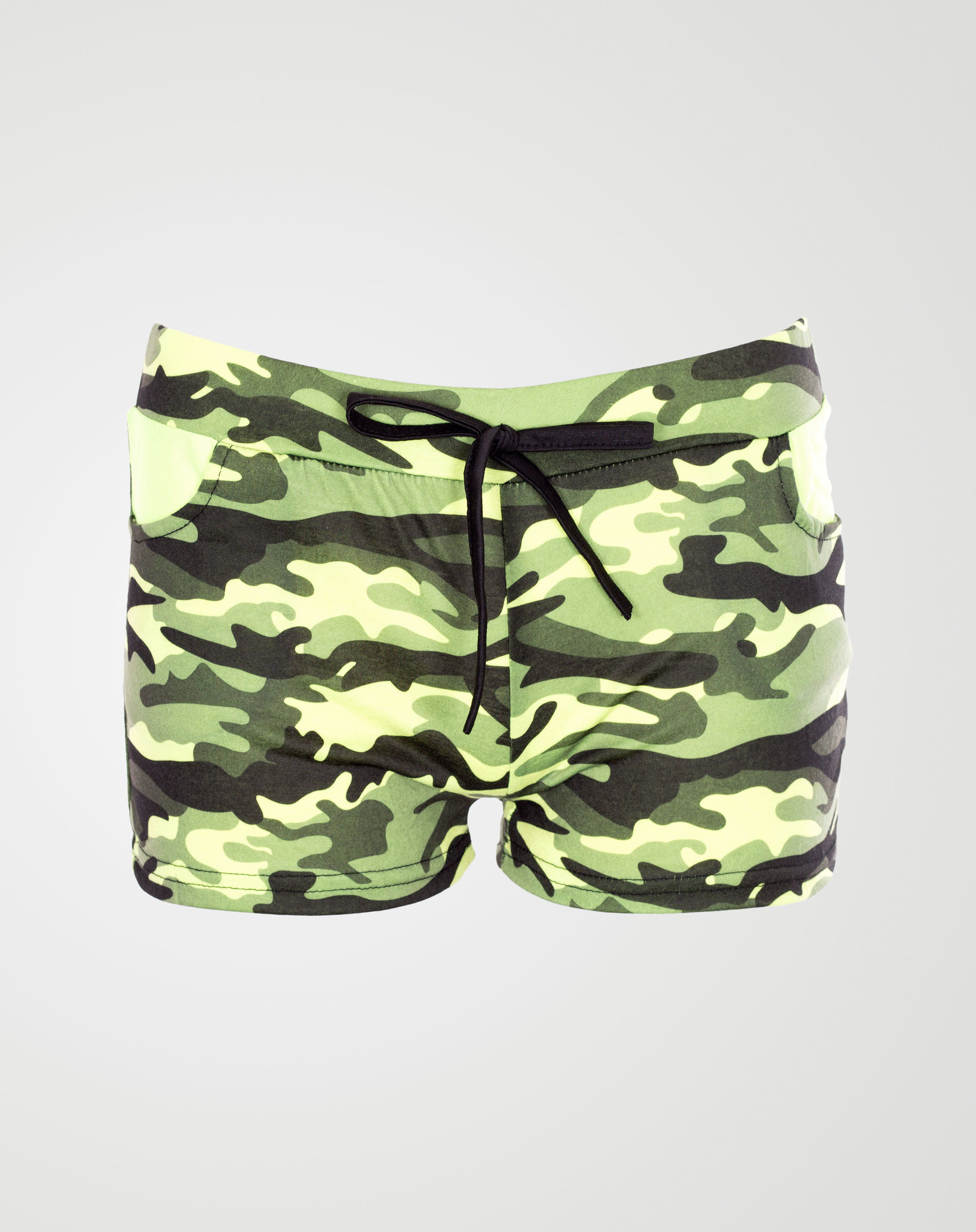 Image 1 of Girls Camo Print Hot Pants Shorts of color Mint from Noroze