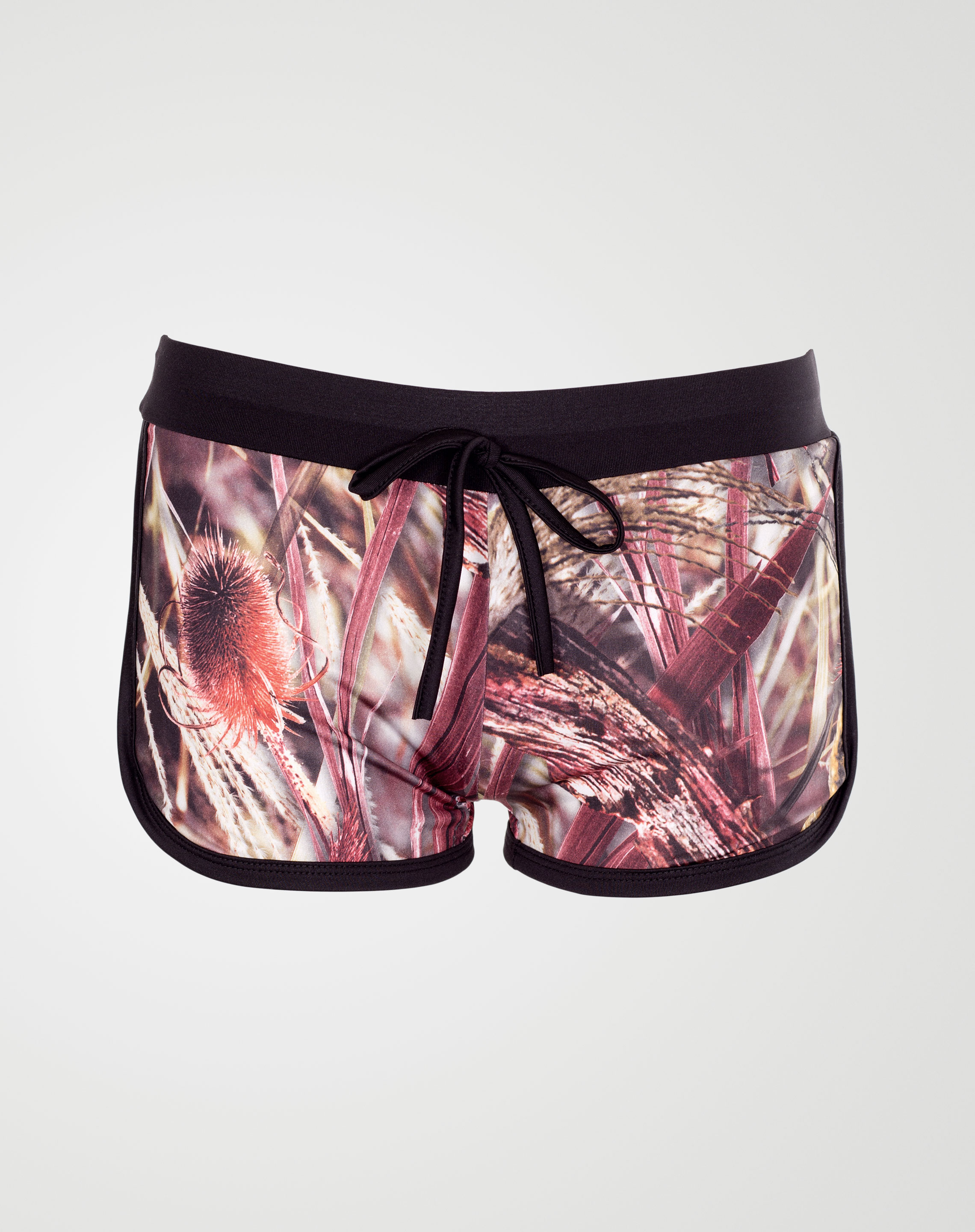 Image 1 of Girls Floral Print Hot Pants Shorts of color Brown from Noroze