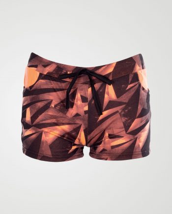Image 1 of Girls Geo Print Hot Pants Shorts of color Coral from Noroze