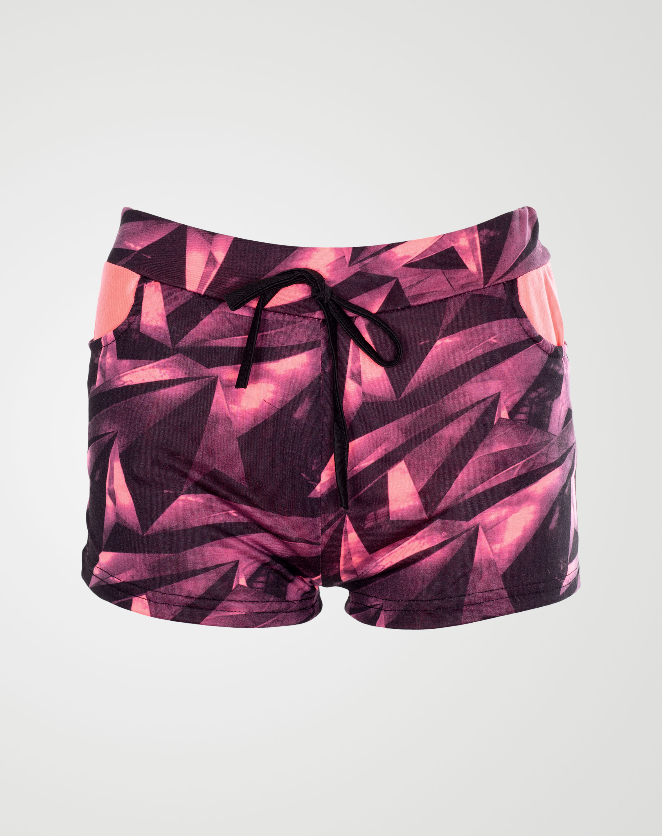 Image 1 of Girls Geo Print Hot Pants Shorts of color Pink from Noroze