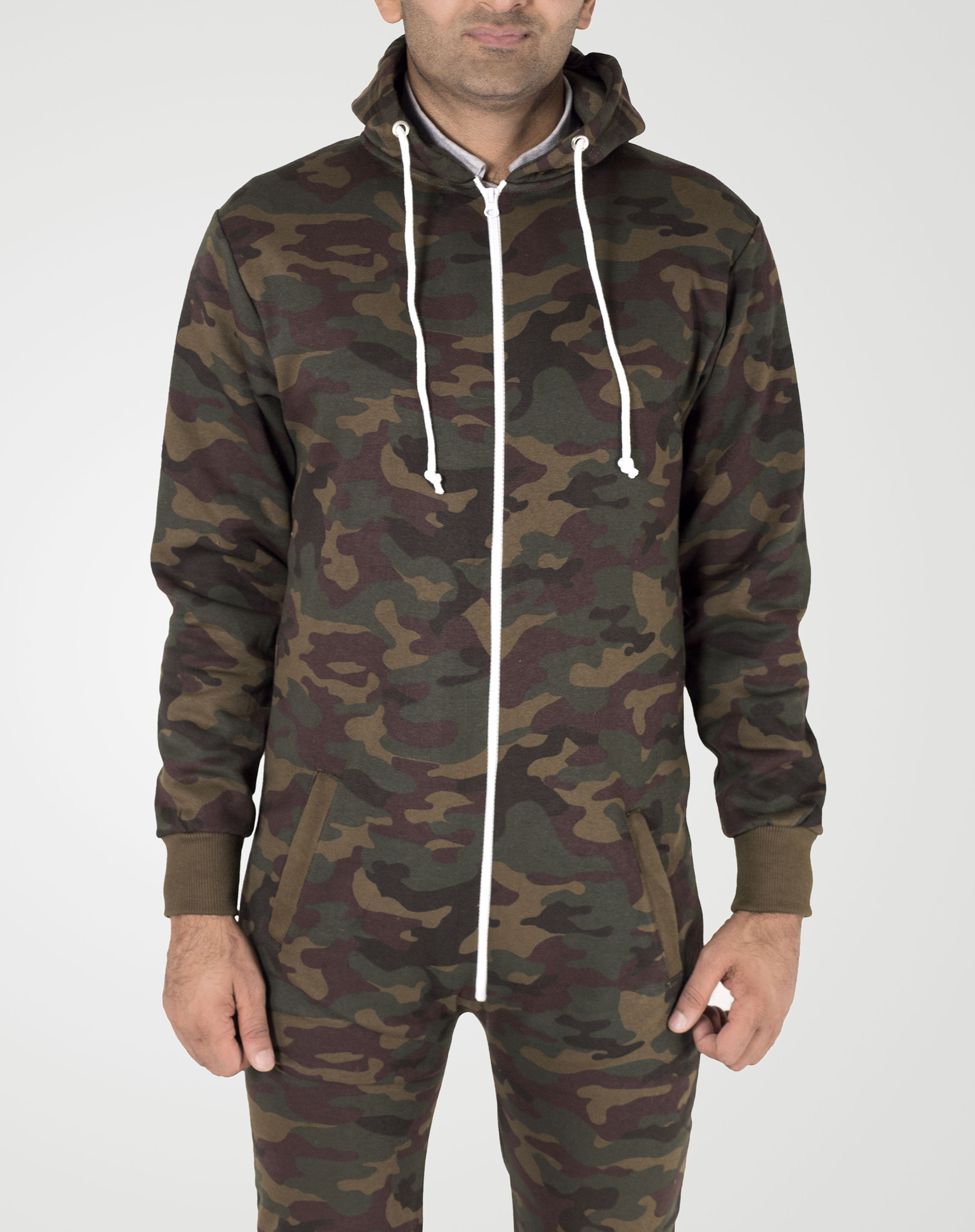 Image 1 of Boys Army Camouflage Hooded Onesie Color Army Camo and sizes 7-8, 9-10, 11-12, 13 from Noroze