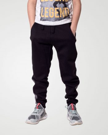 Image 1 of Boys Contrast Ankle Trouser color Black and sizes 7-8, 9-10, 11-12, 13 from Noroze