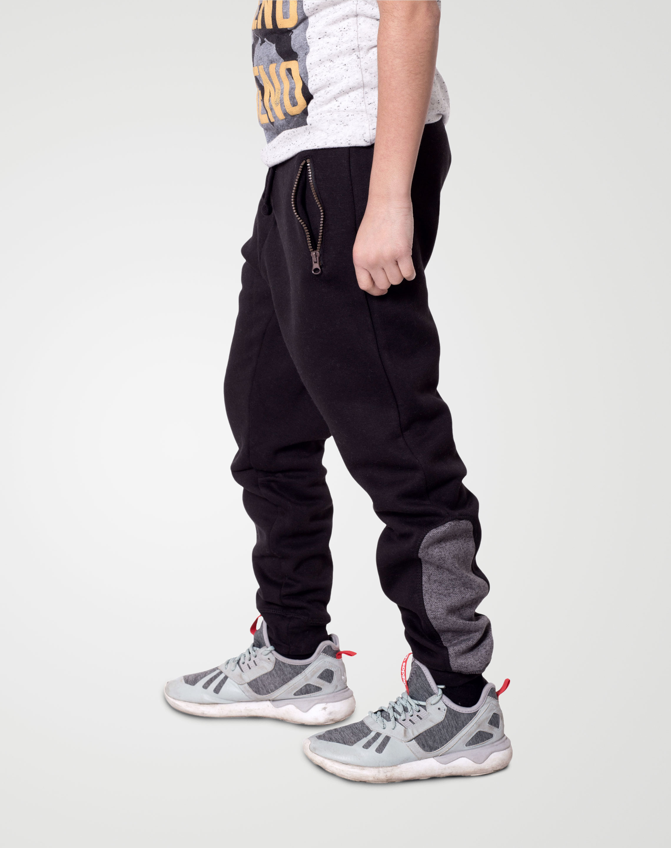 Image 2 of Boys Contrast Ankle Trouser color Black and sizes 7-8, 9-10, 11-12, 13 from Noroze