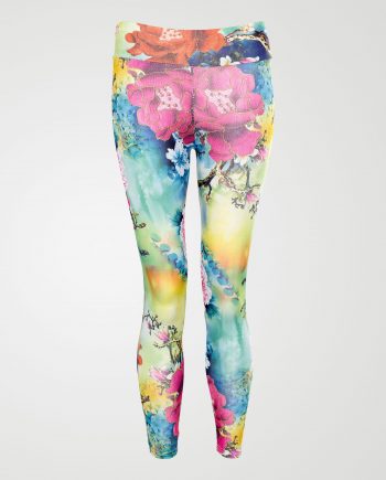Image 1 of Girls Floral Print Leggings color Green and sizes 7-8 yrs, 9-10 yrs, 11-12 yrs, 13 yrs from Noroze