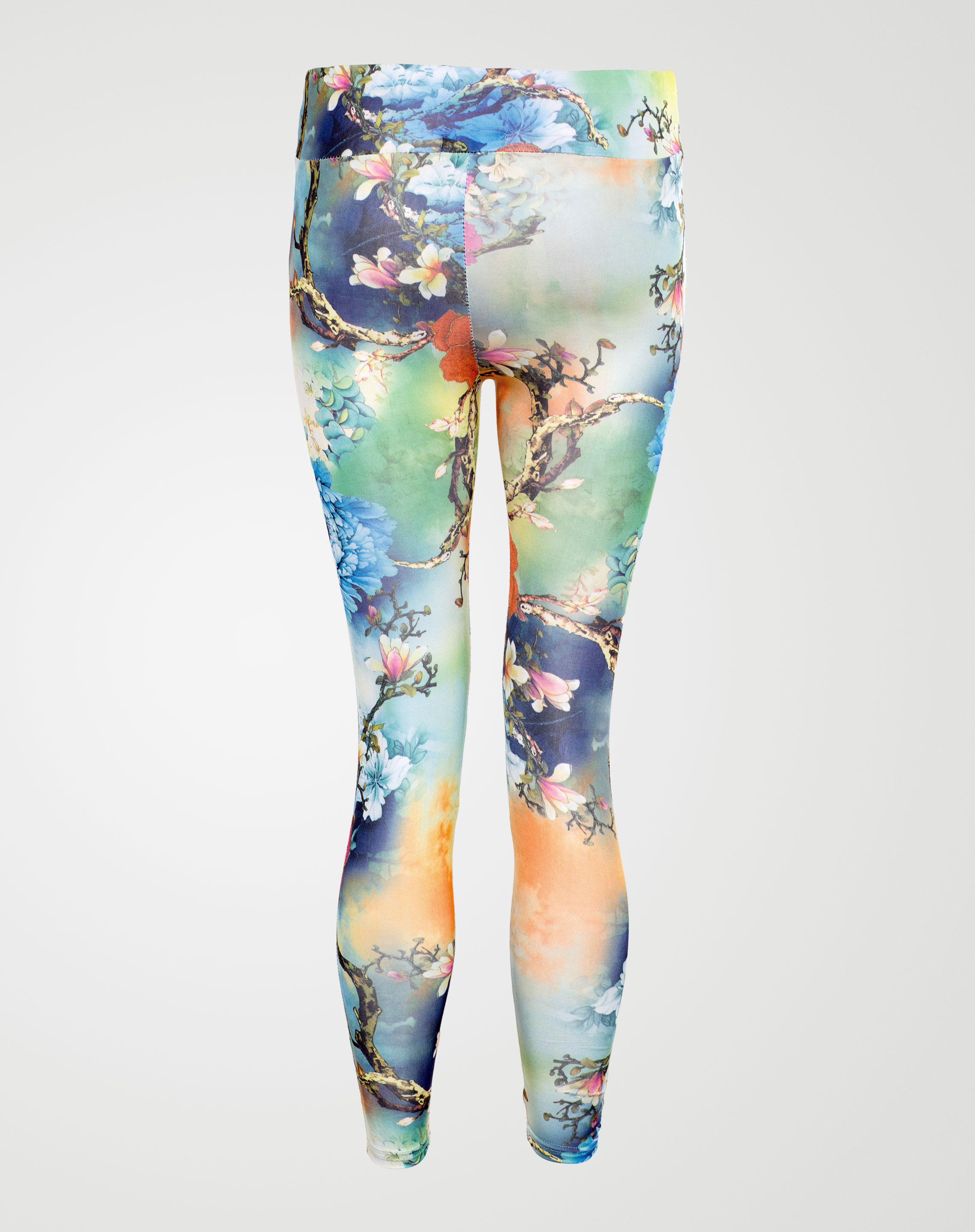 Image 3 of Girls Floral Print Leggings color Green and sizes 7-8 yrs, 9-10 yrs, 11-12 yrs, 13 yrs from Noroze