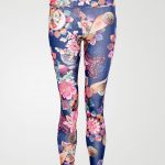 Image 1 of Girls Floral Print Leggings Color Navy and sizes 7-8 yrs, 9-10 yrs, 11-12 yrs, 13 yrs from Noroze