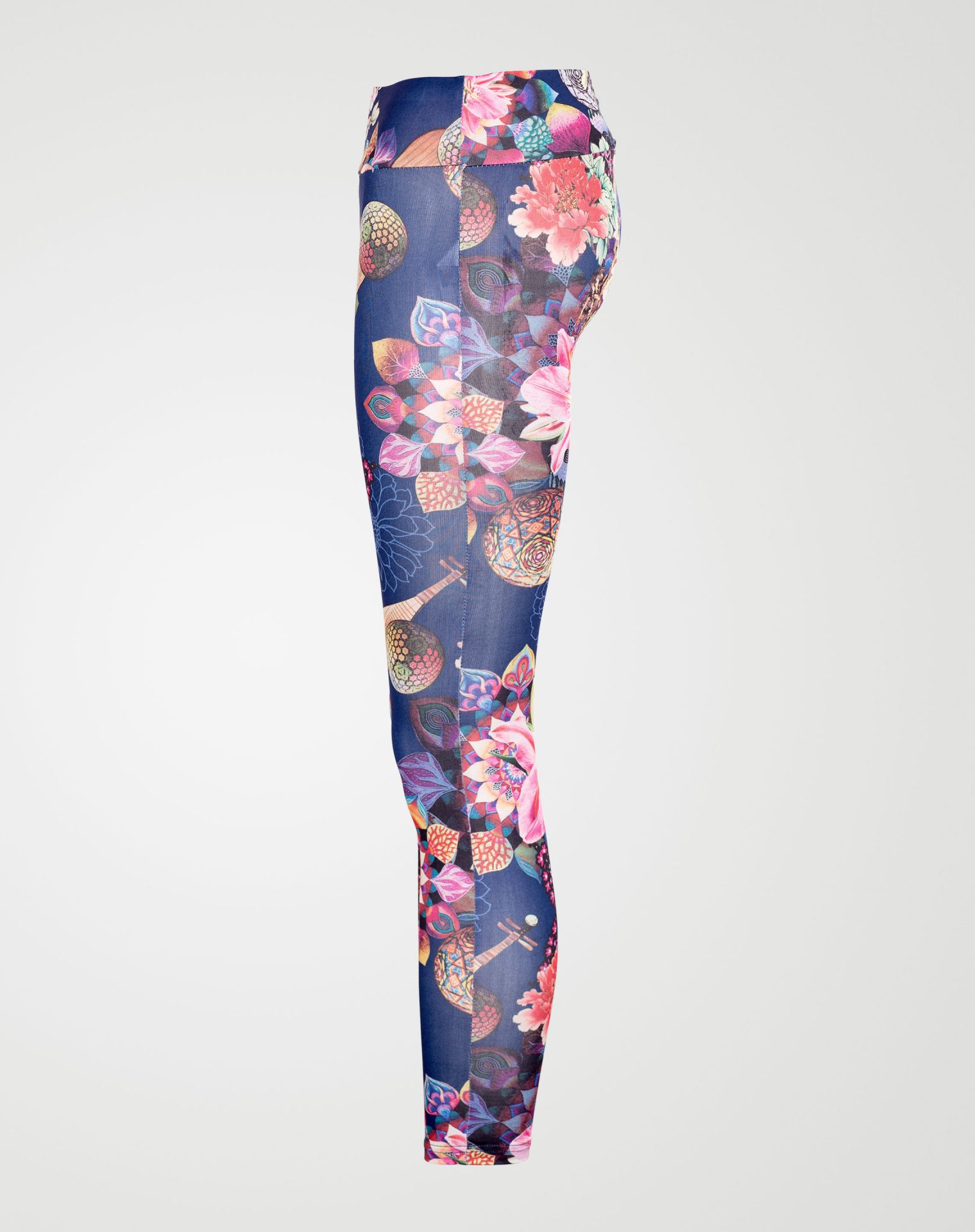 Image 2 of Girls Floral Print Leggings color Navy and sizes 7-8 yrs, 9-10 yrs, 11-12 yrs, 13 yrs from Noroze