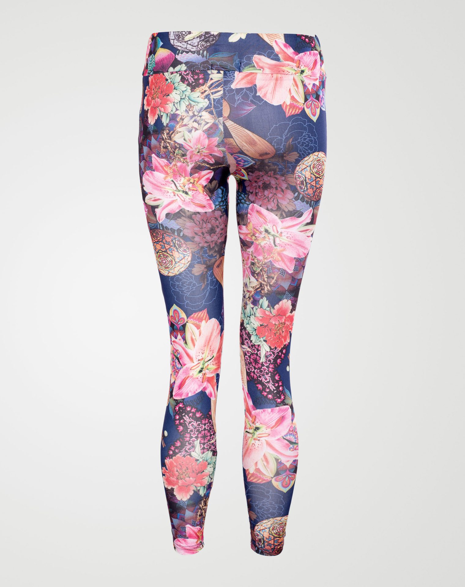 Image 3 of Girls Floral Print Leggings color Navy and sizes 7-8 yrs, 9-10 yrs, 11-12 yrs, 13 yrs from Noroze