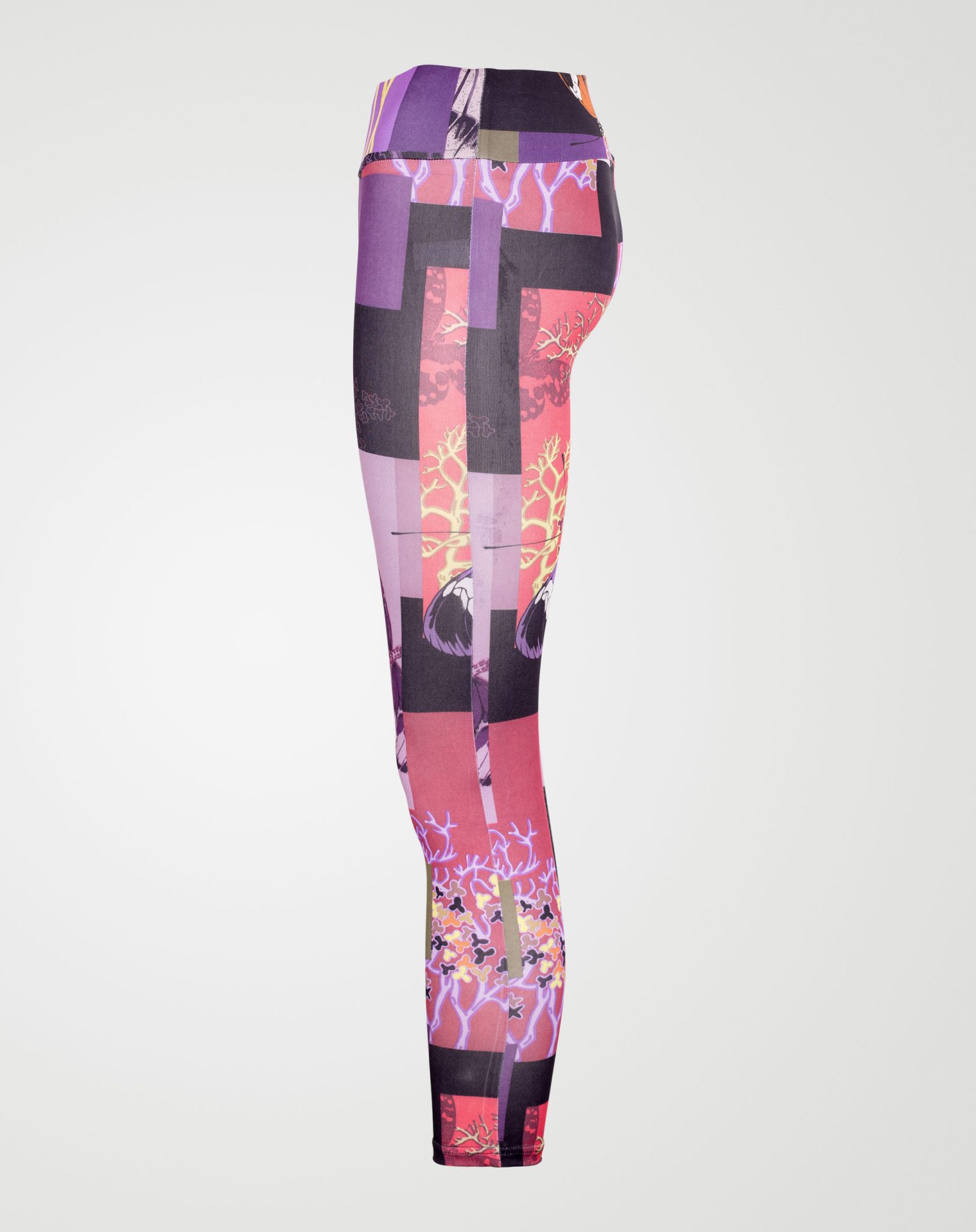 Image 2 of Girls Floral Print Leggings color Purple and sizes 7-8 yrs, 9-10 yrs, 11-12 yrs, 13 yrs from Noroze