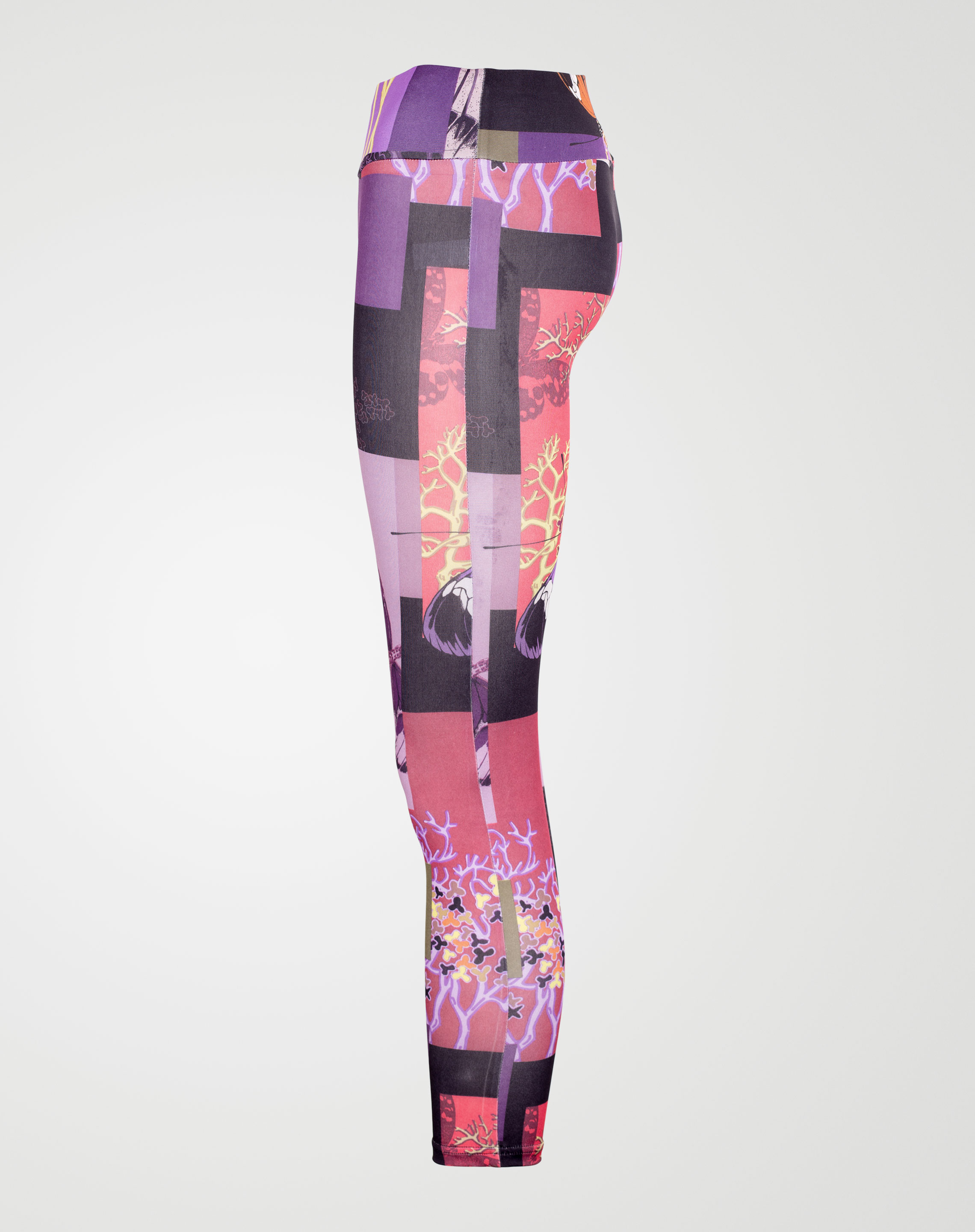Image 2 of Girls Floral Print Leggings color Purple and sizes 7-8 yrs, 9-10 yrs, 11-12 yrs, 13 yrs from Noroze