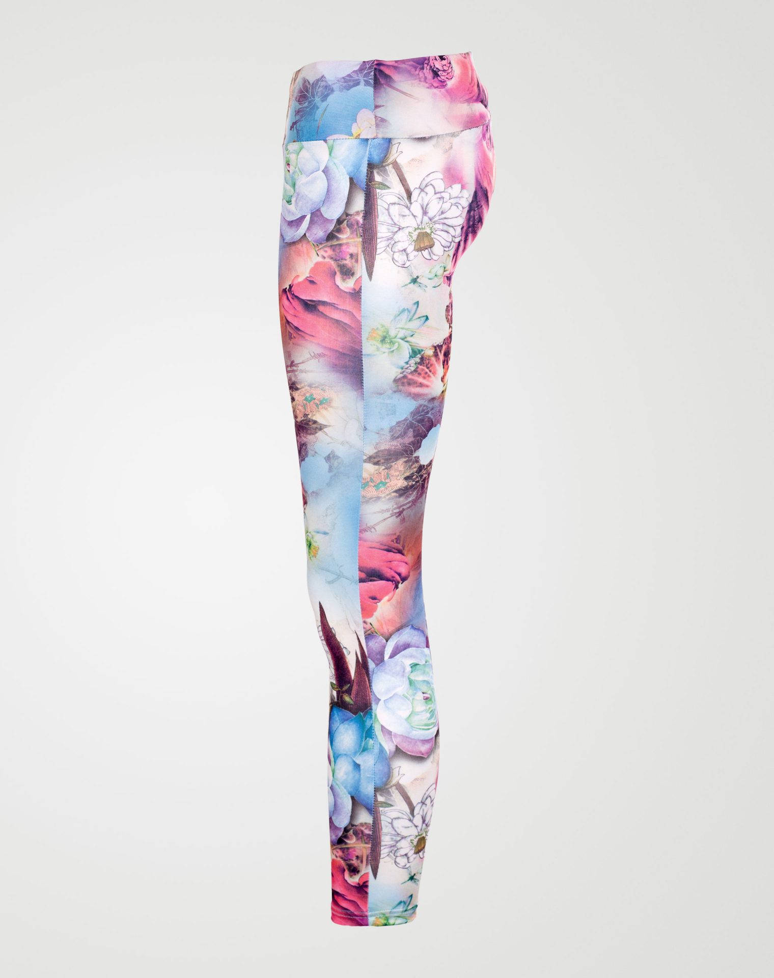 Image 2 of Girls Floral Print Leggings color Sky-Blue and sizes 7-8 yrs, 9-10 yrs, 11-12 yrs, 13 yrs from Noroze