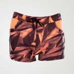 Image 1 of Abstract Print Hot Pants in Coral From Noroze
