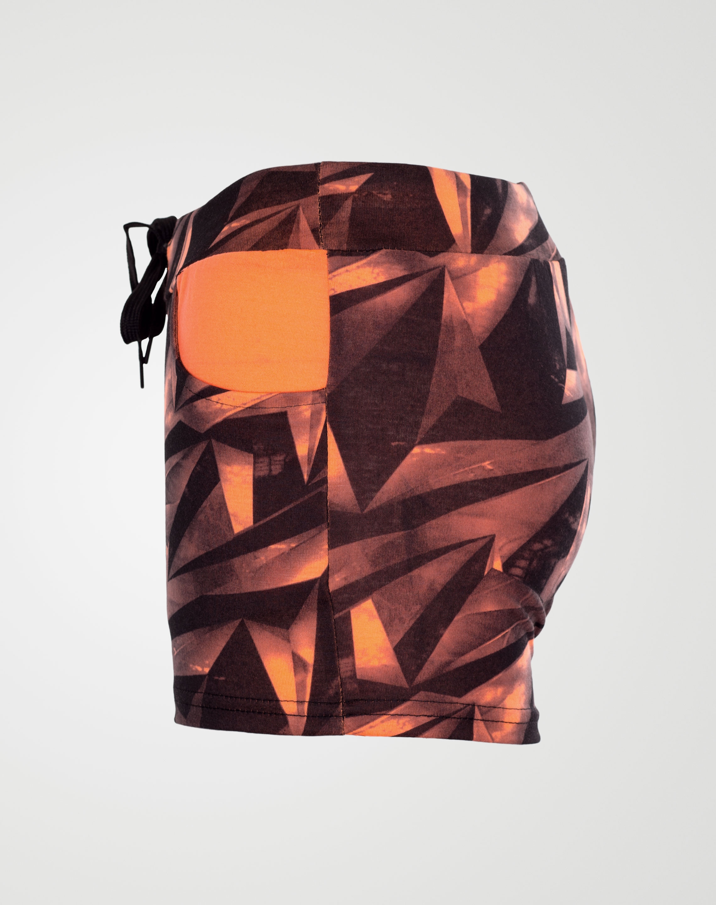 Image 2 of Abstract Print Hot Pants in Coral From Noroze