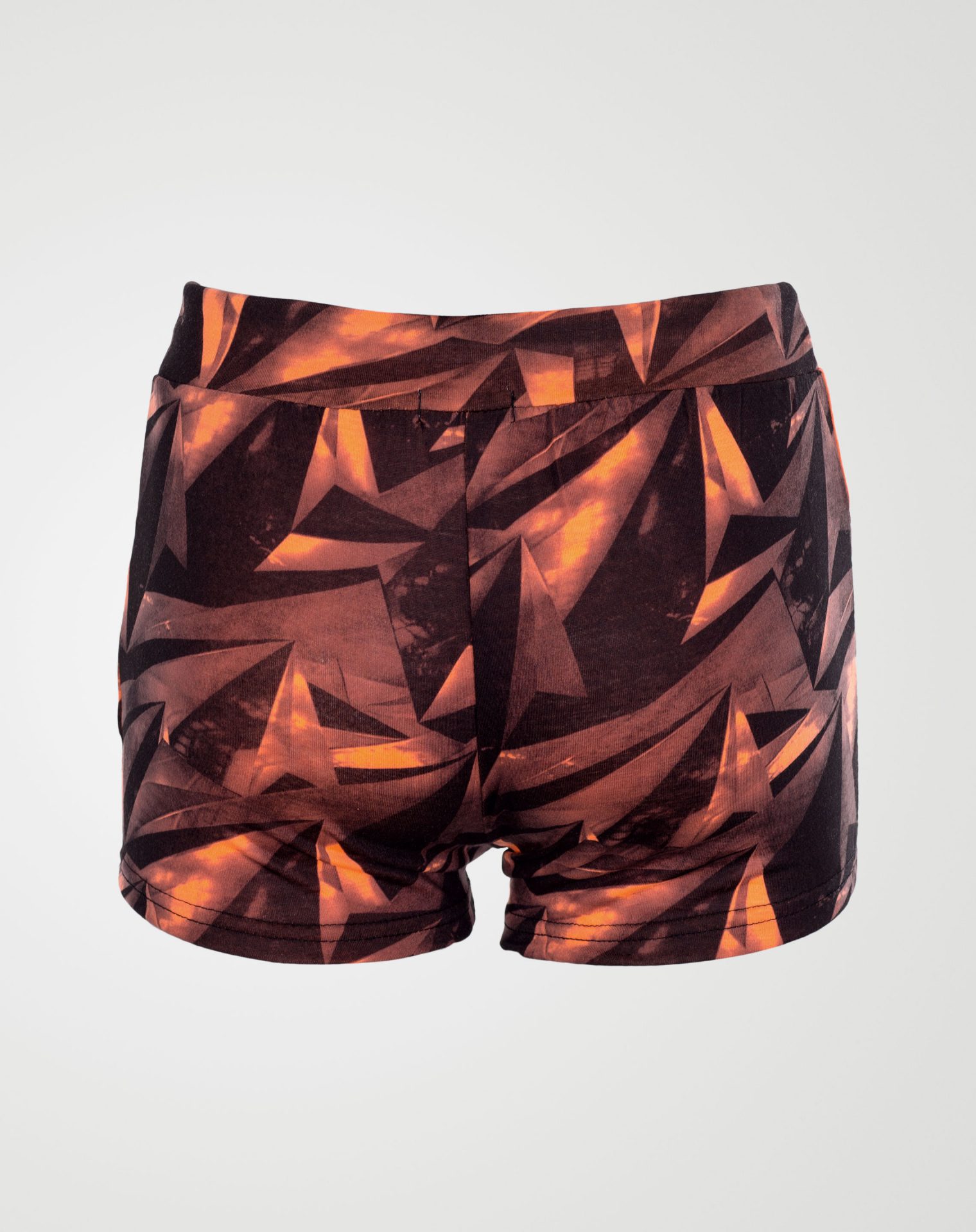 Image 3 of Abstract Print Hot Pants in Coral From Noroze