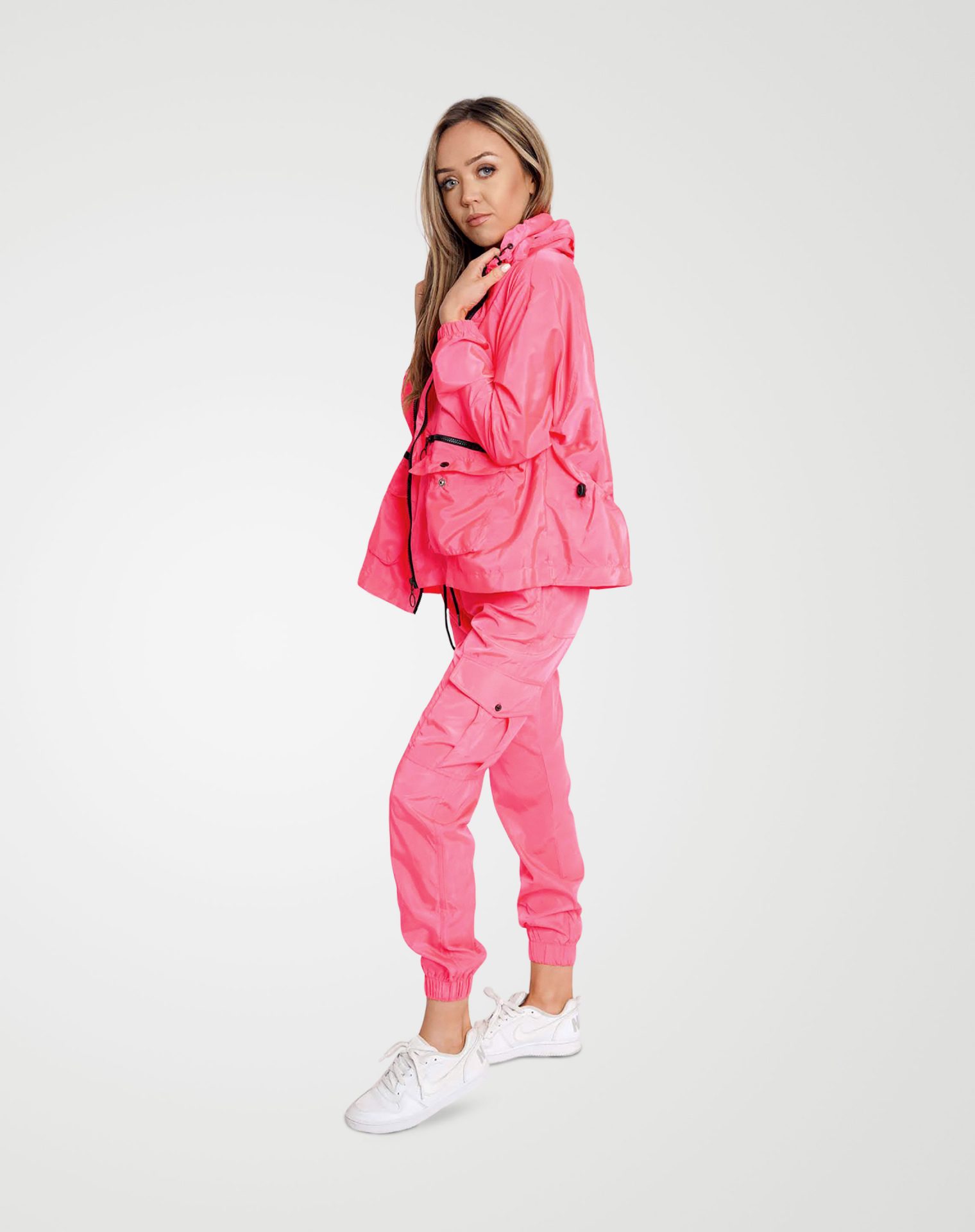 Image 3 of Womens Loose Light Raincoat Waterproof color Neon-Pink and Sizes S/M, L/XL from Noroze