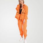 Image 1 of Womens Loose Light Raincoat Waterproof color Neon-Orange and Sizes S/M, L/XL from Noroze