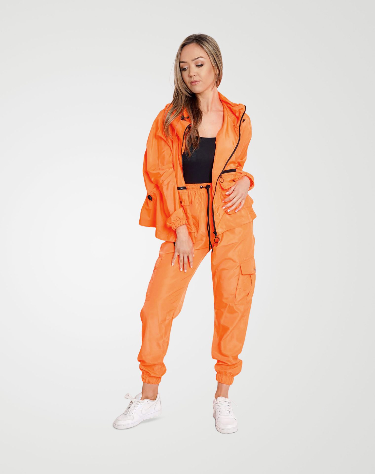 Image 2 of Womens Loose Light Raincoat Waterproof color Neon-Orange and Sizes S/M, L/XL from Noroze