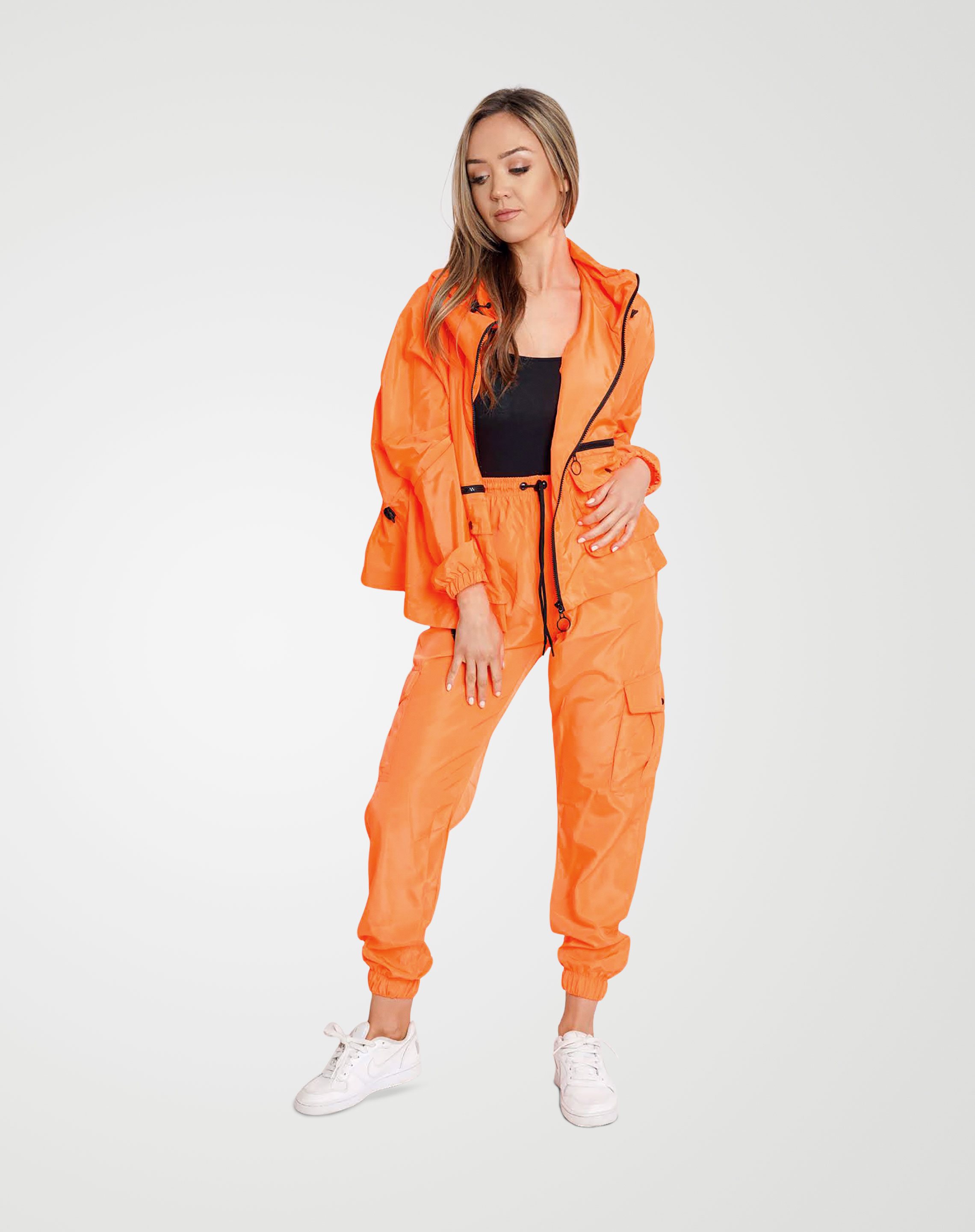 Image 2 of Womens Loose Light Raincoat Waterproof color Neon-Orange and Sizes S/M, L/XL from Noroze