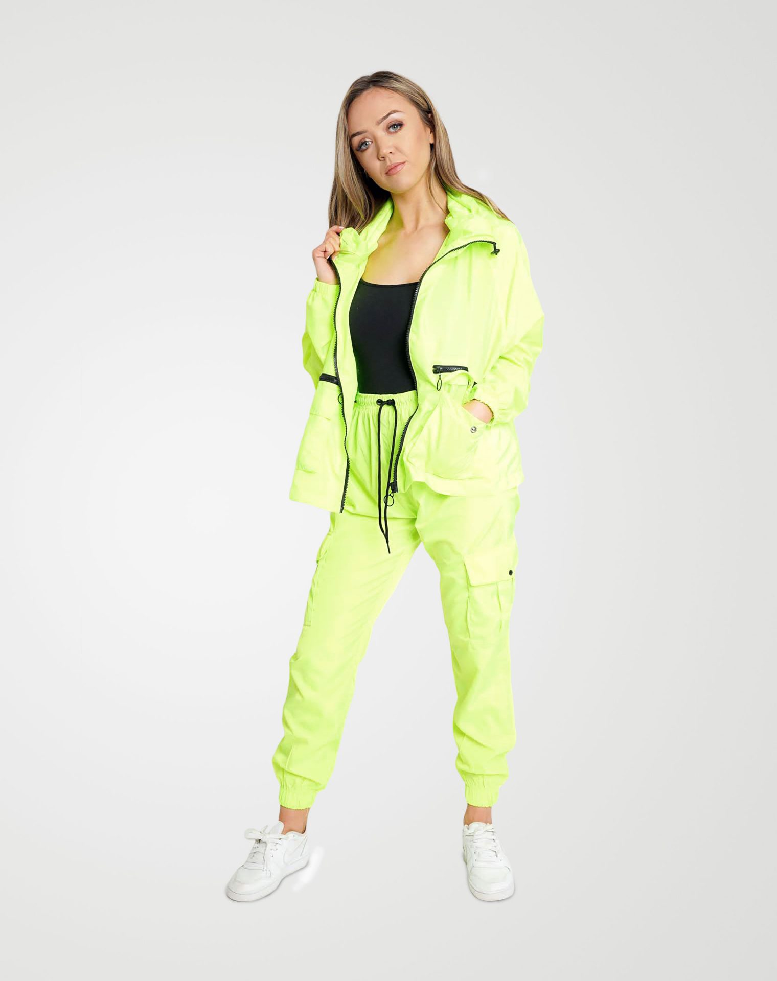 Image 2 of Womens Loose Light Raincoat Waterproof color Neon-Green and Sizes S/M, L/XL from Noroze