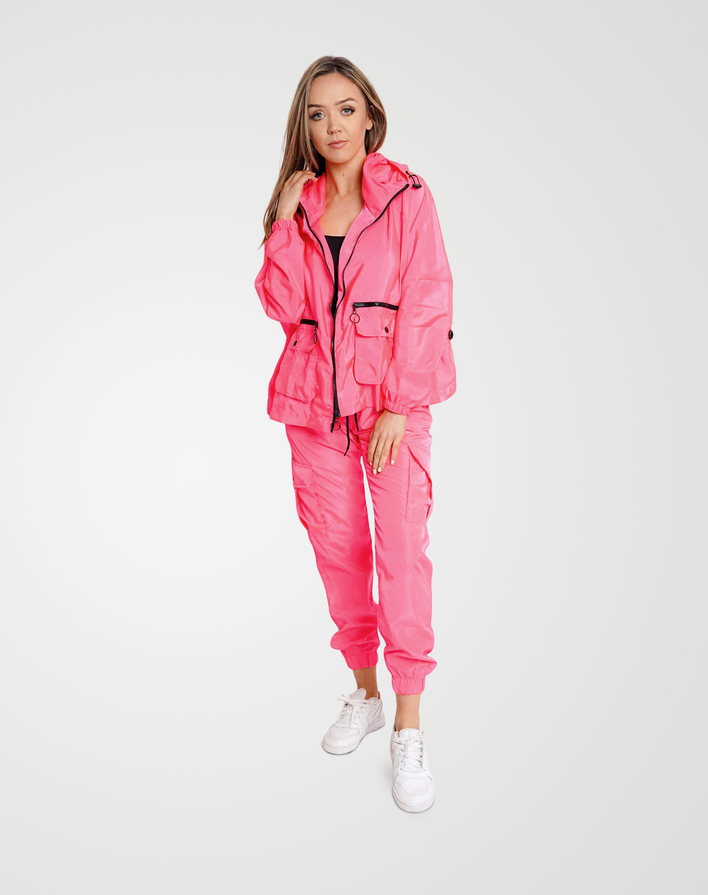 Image 1 of Womens Loose Light Raincoat Waterproof color Neon-Pink and Sizes S/M, L/XL from Noroze