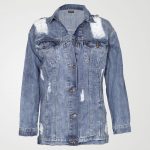Image 1 of Womens Oversized Denim Jacket color Light-Blue and sizes 8,10,12,14,16 from Noroze