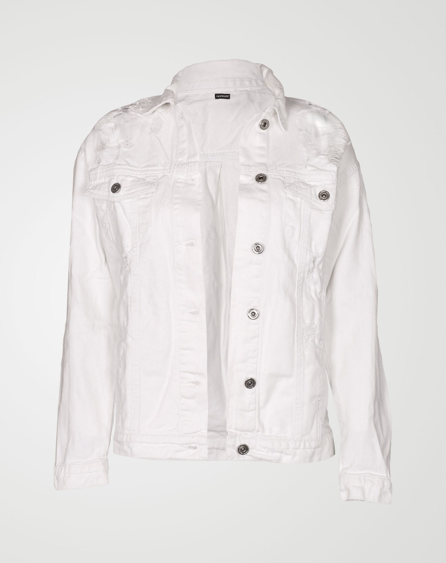 Image 1 of Womens Oversized Denim Jacket color White and sizes 8,10,12,14,16 from Noroze