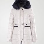 Image 1 of Womens Removable Fur Hood Jacket color Cream and sizes S, M, L, XL from Noroze