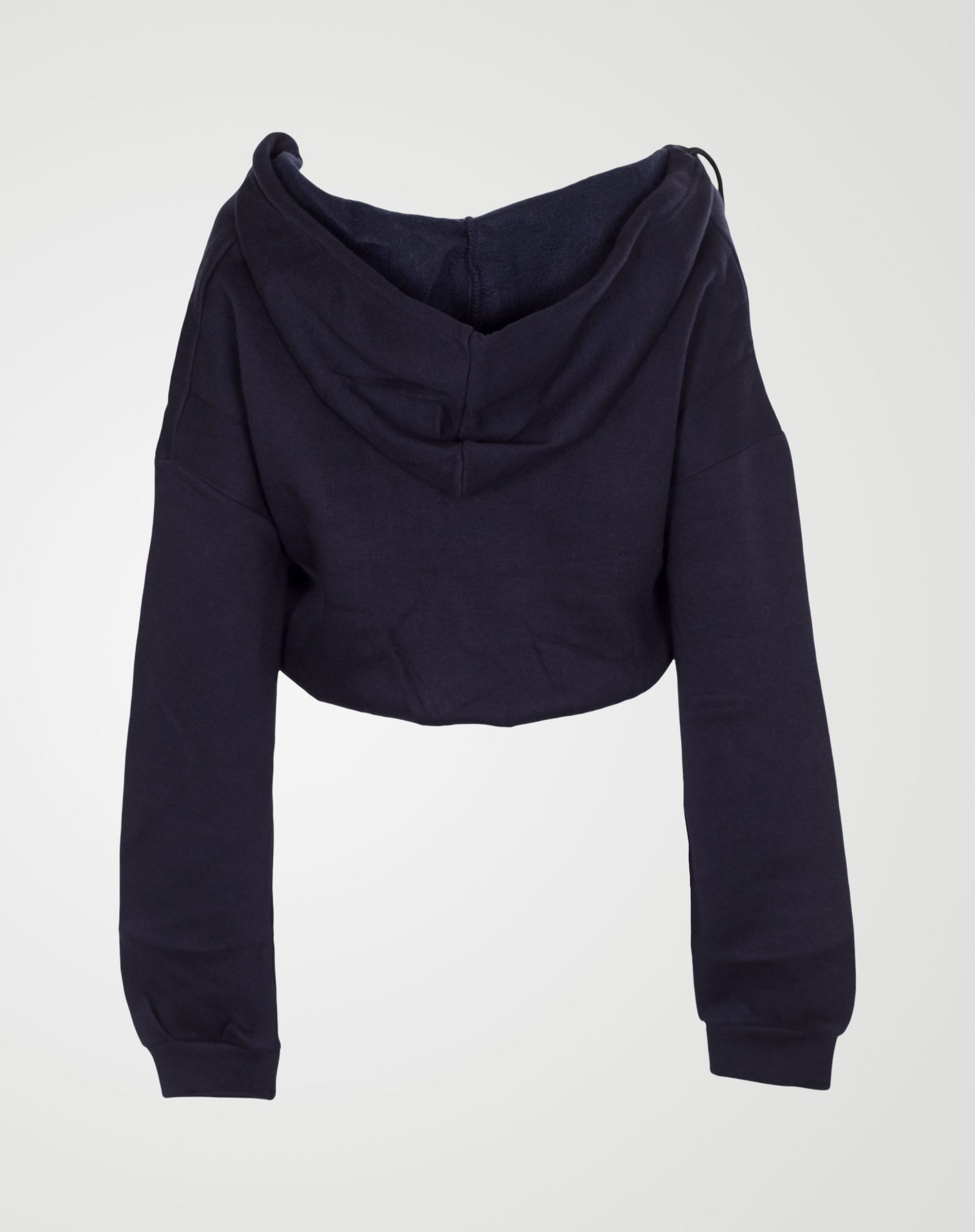 Image 2 of Womens V Neck Hoodie Sweatshirt color Navy and sizes S, M, L, XL from Noroze