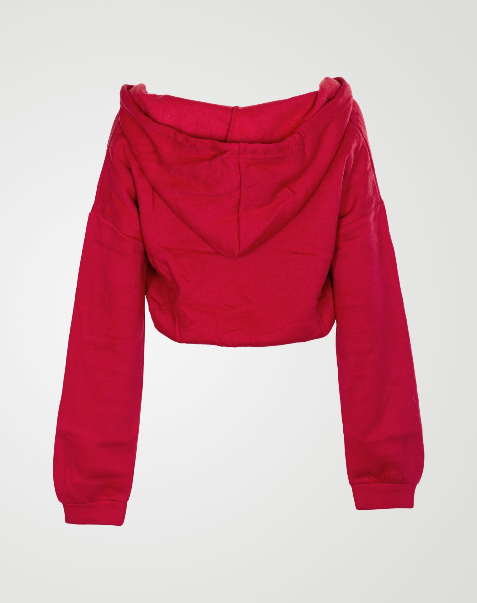Image 2 of Womens V Neck Hoodie Sweatshirt color Red and sizes S, M, L, XL from Noroze