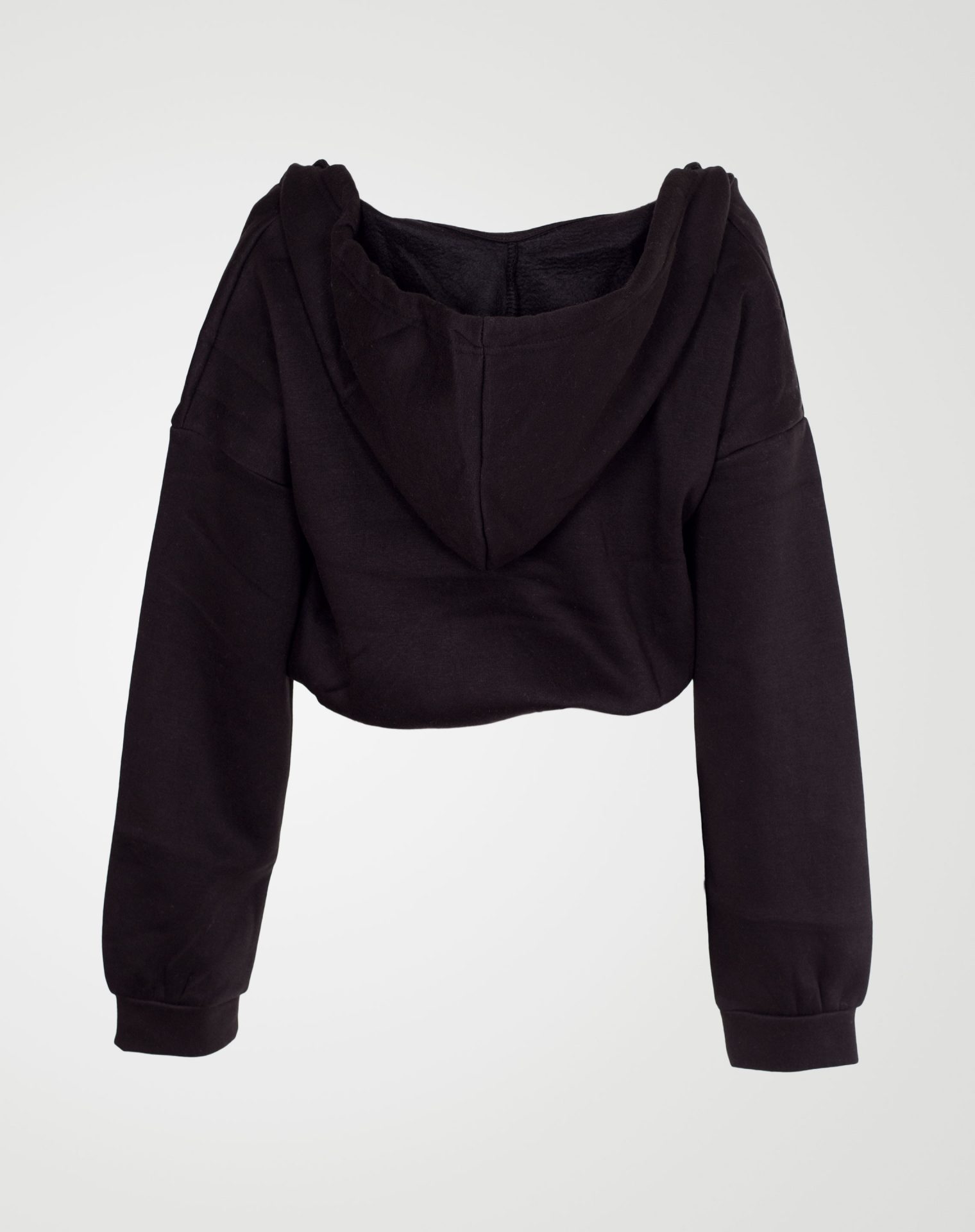 Image 2 of Womens V Neck Hoodie Sweatshirt color Black and sizes S, M, L, XL from Noroze