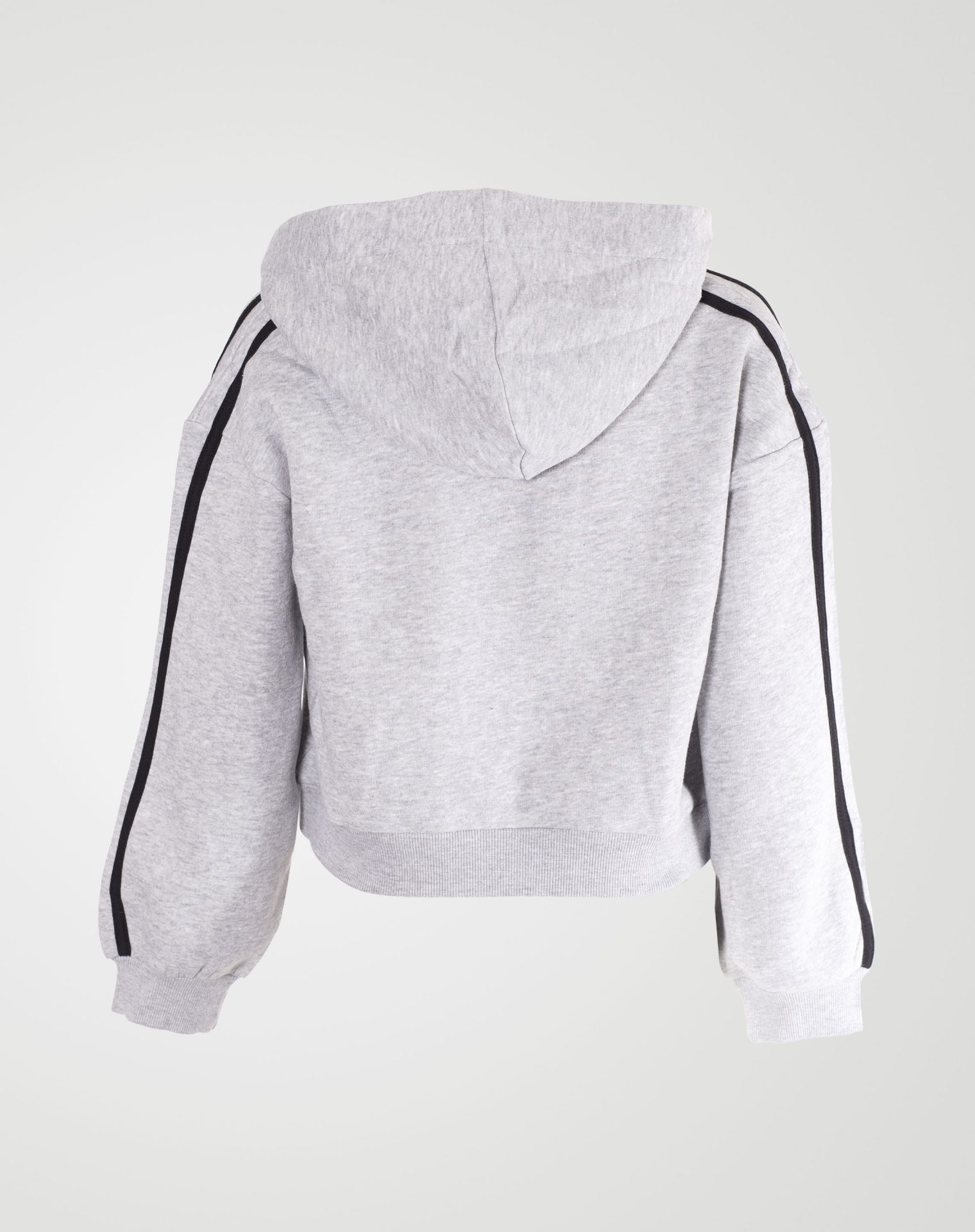 Image 3 of Womens V-Neck Striped Hoodie color Grey and sizes S, M, L, XL from Noroze
