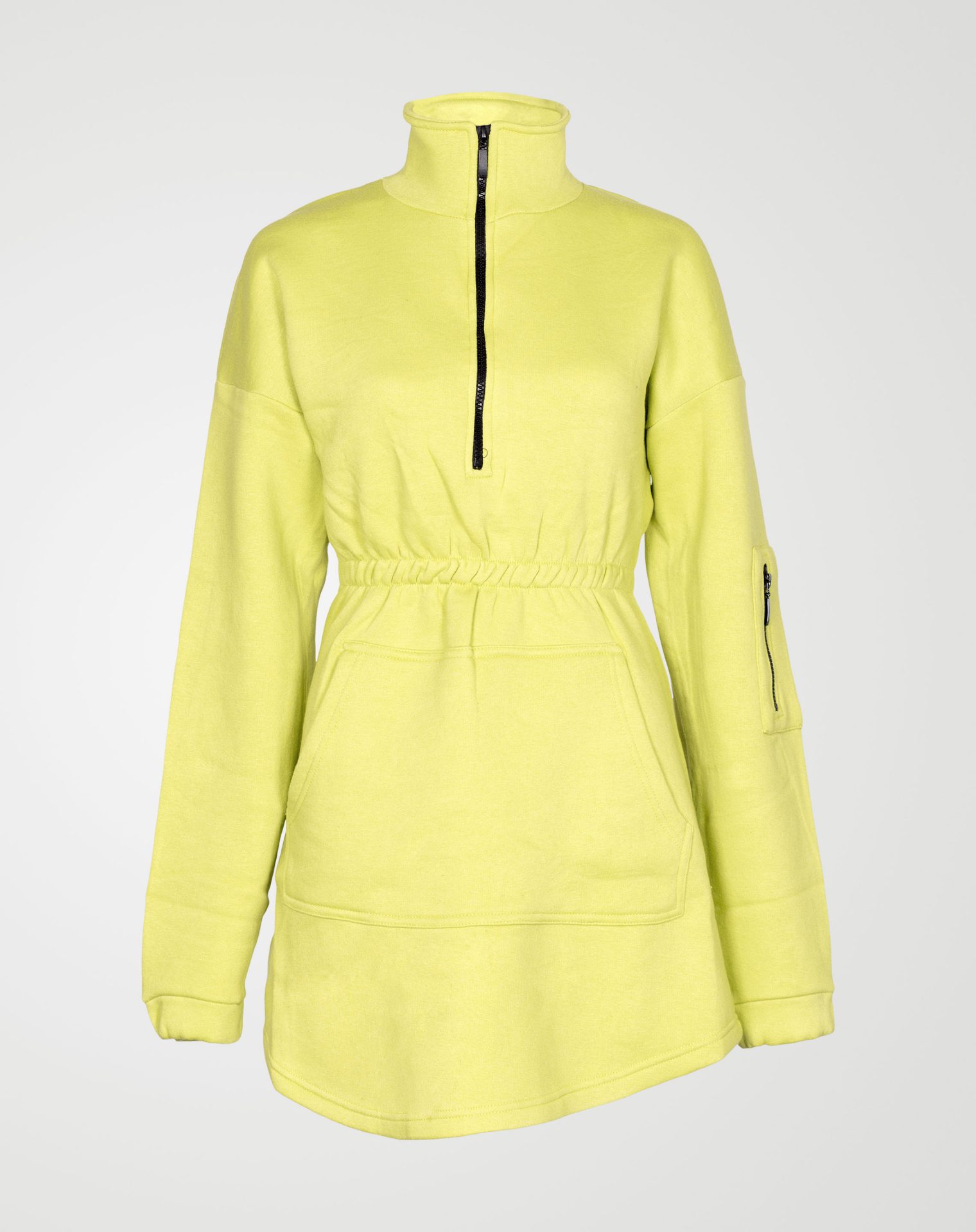 Image 3 of Womens Fleece Quarter Zip Top Dress color Lime and sizes 8,10,12,14 from Noroze