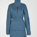 Image 1 of Womens Fleece Zip Sweatshirt Dress color Teal and sizes 8,10,12,14 from Noroze