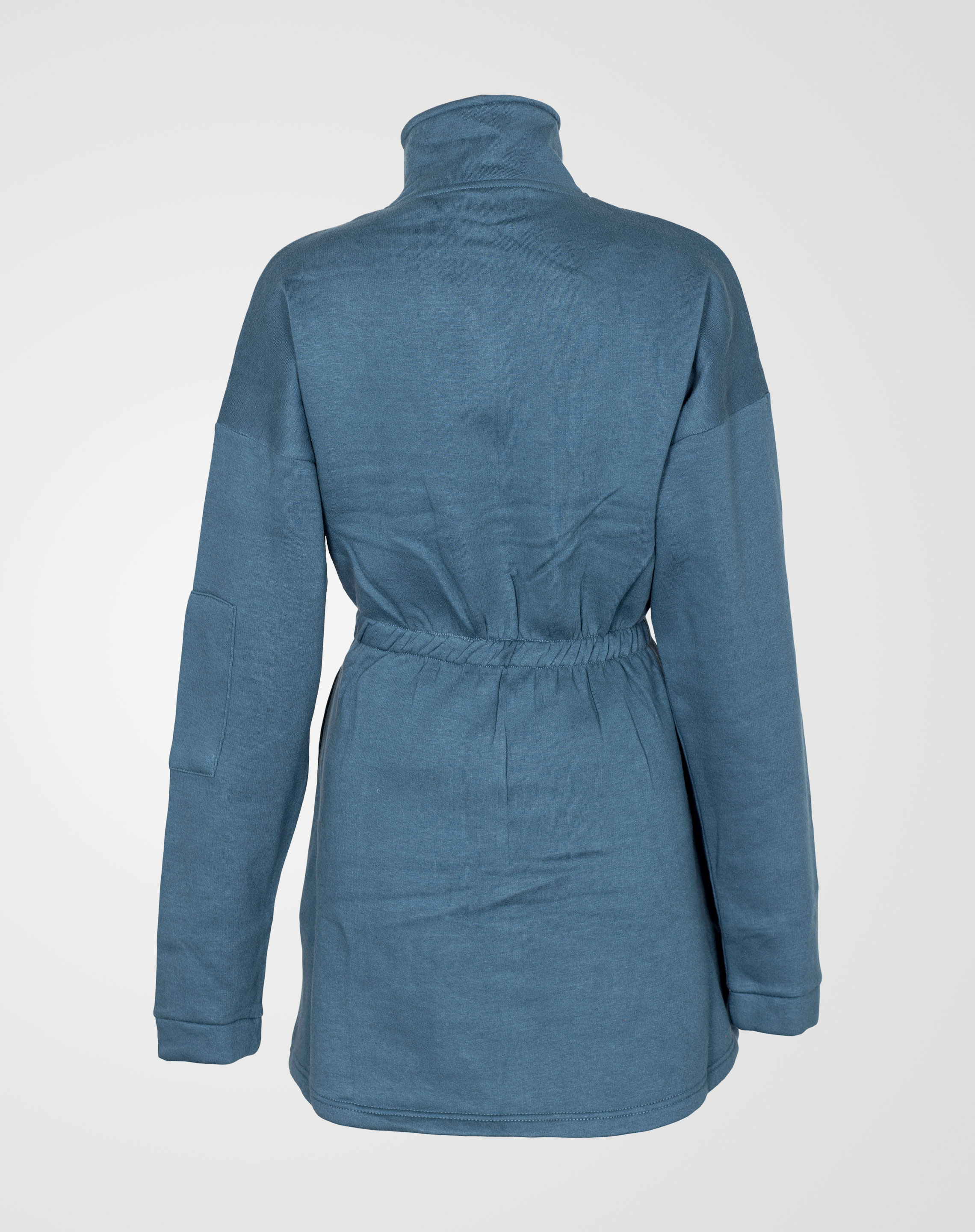 Image 2 of Womens Fleece Quarter Zip Top Dress color Teal and sizes 8,10,12,14 from Noroze