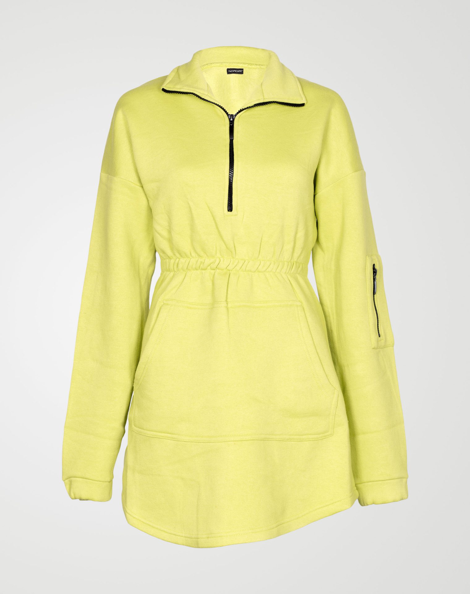 Image 1 of Womens Fleece Quarter Zip Top Dress color Lime and sizes 8,10,12,14 from Noroze