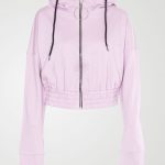 Image 1 of Womens Zipper Plain Hooded Sweatshirt color Baby Pink and sizes S, M, L, XL from Noroze