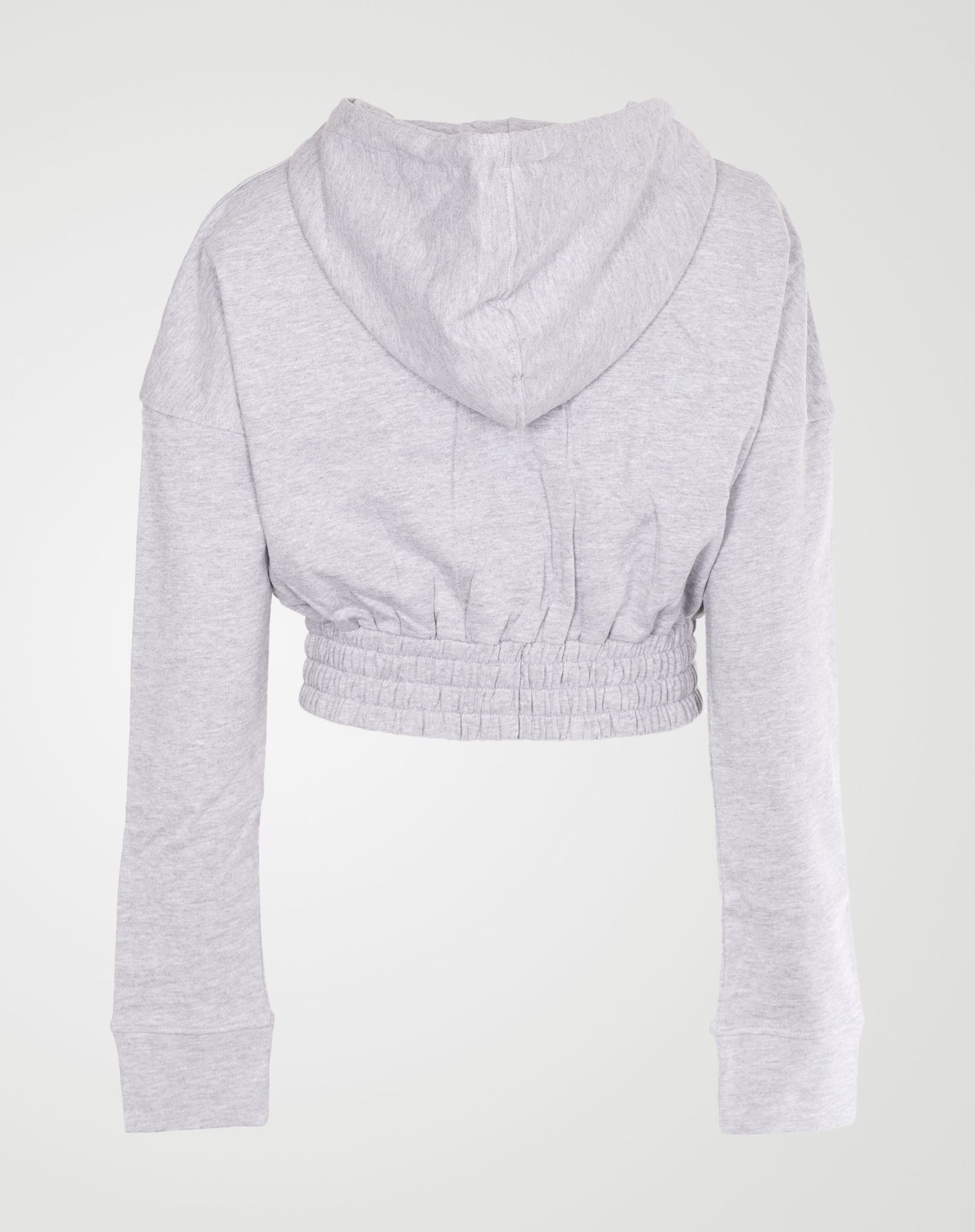 Image 2 of Womens Zipper Plain Hooded Sweatshirt color Grey and sizes S, M, L, XL from Noroze