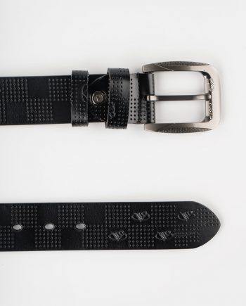 Image 1 of Mens Holes Leather Belt of color Black from Noroze