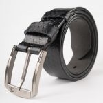 Image 1 of Mens Leather Belt with Squares of color Black from Noroze